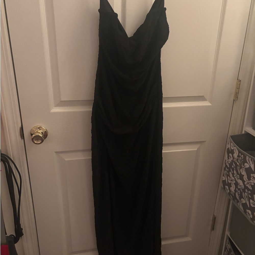 SHEIN Strapless Black Dress